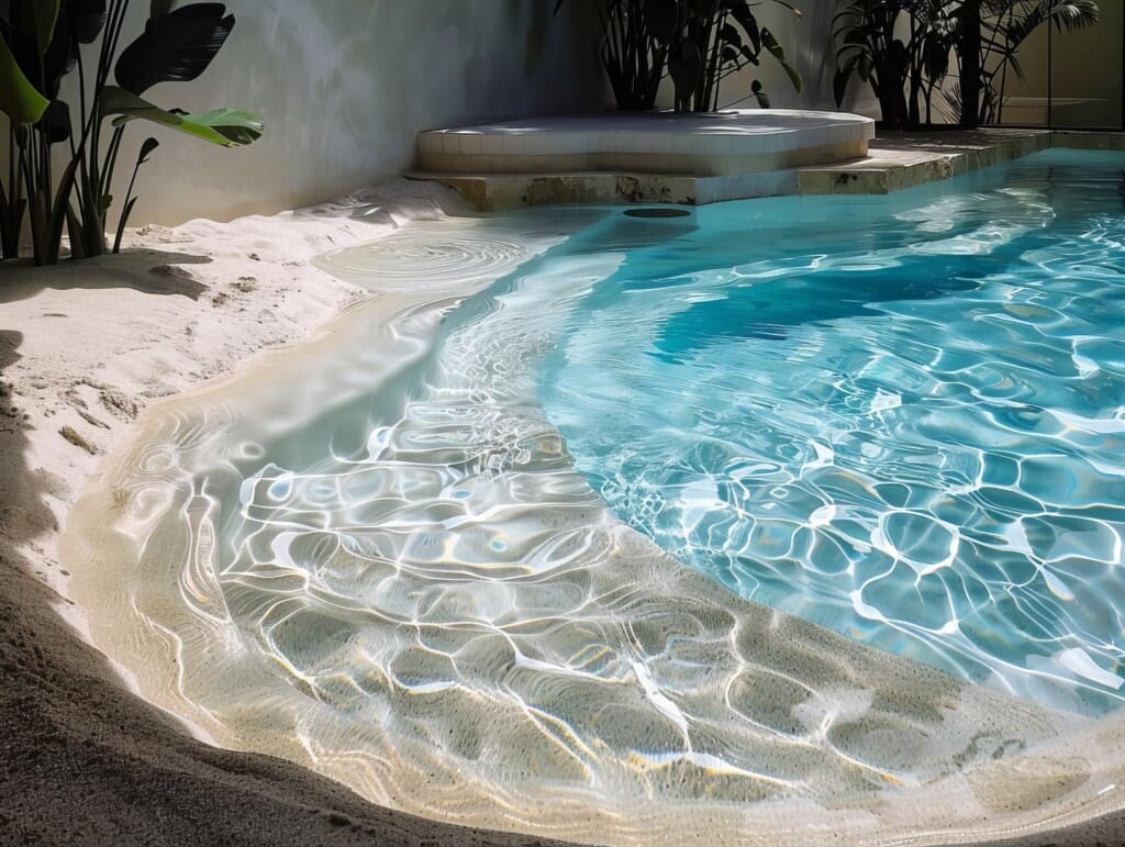 Piscine lagon eau turquoise